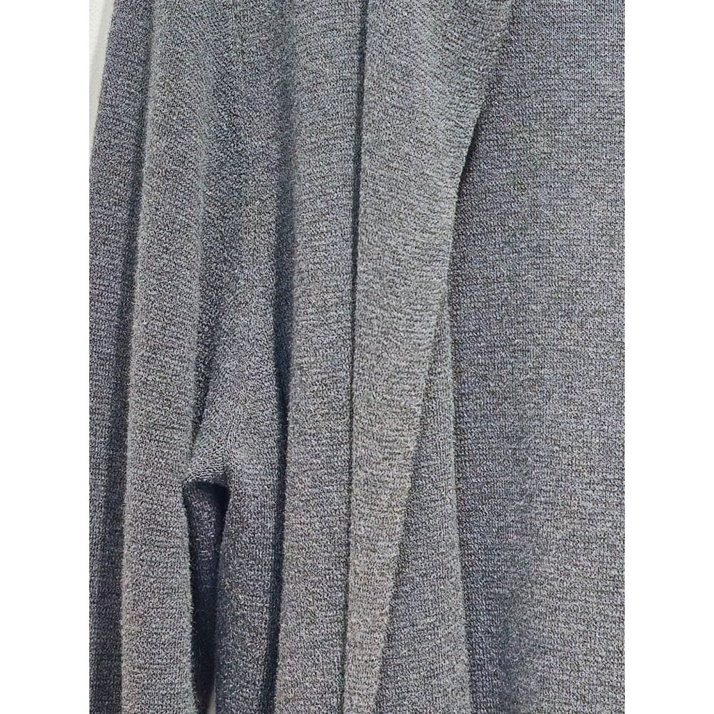 Chicos Womens Open Front Cardigan Sweater Gray Size 2 Long Sleeve Lightweight - Picture 8 of 9
